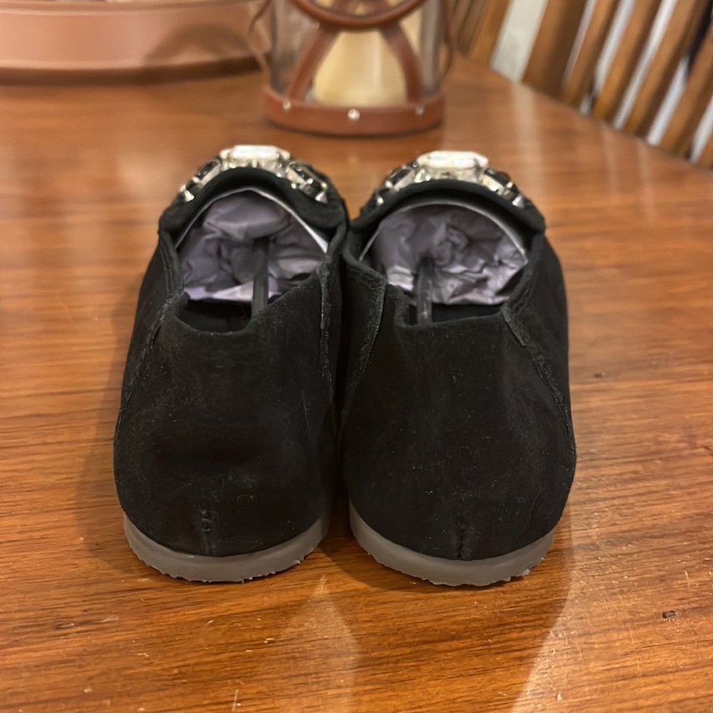 Free People Cherokee Gem Stone Moccasin Shoes Flats Black Suede Womens Size 8 - Picture 7 of 13